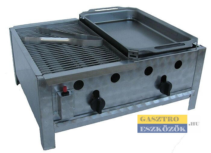 Asztali kombigrill pecsenyesütő - grillező PB gázos 8kW - BGT2GP