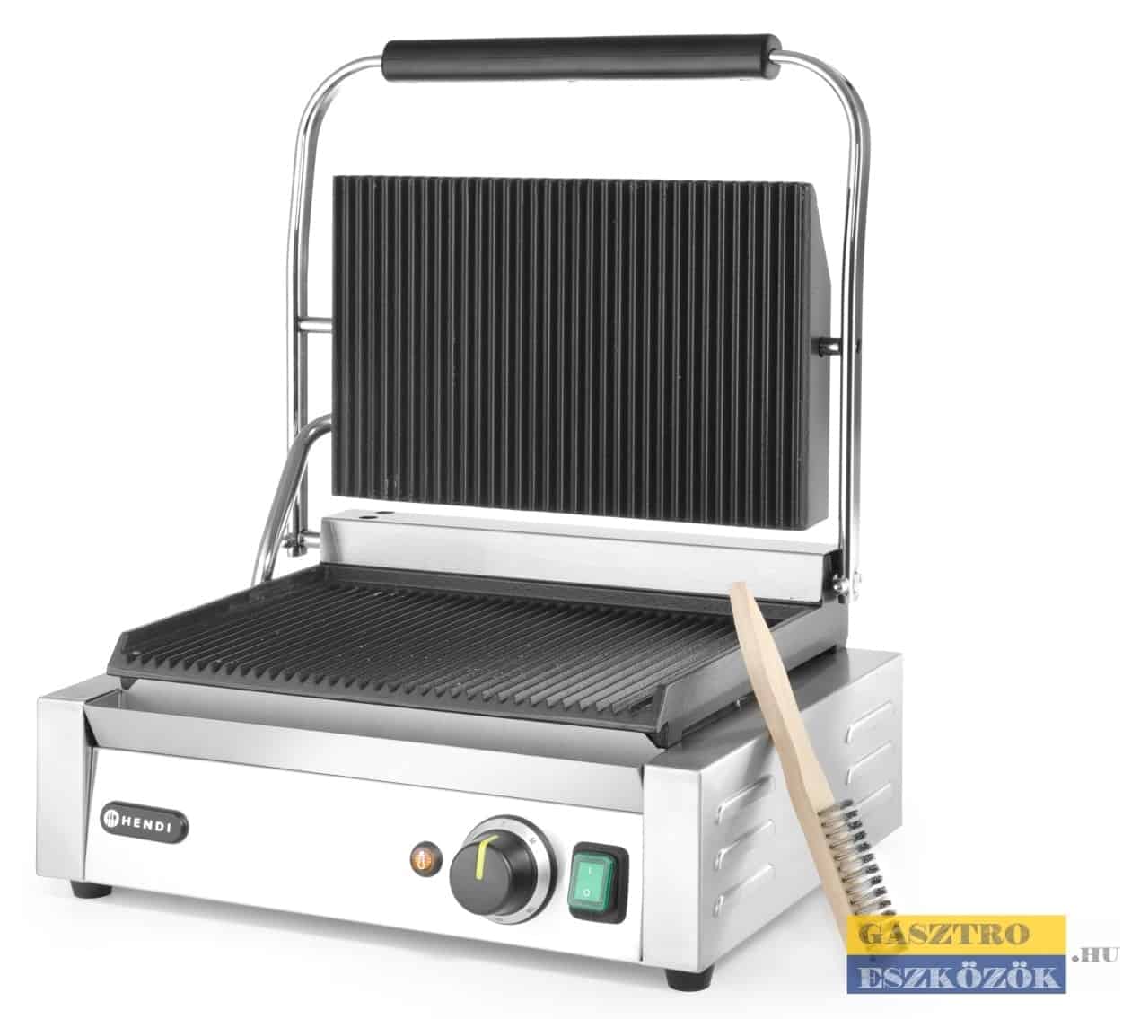 Hendi 263655 kontakt grill Panini alul/felül bordázott lappal