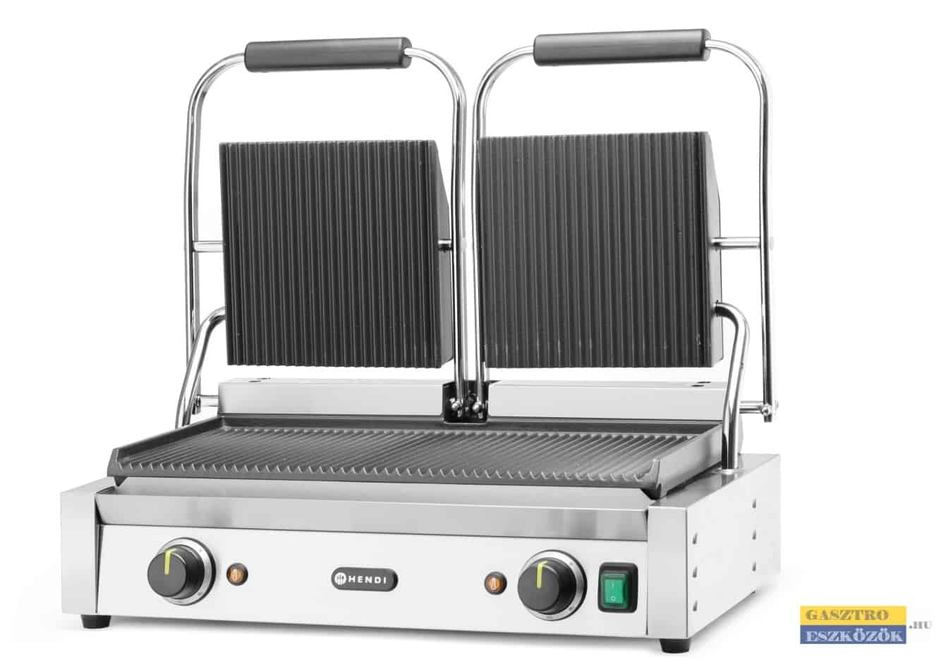 Hendi 263709 dupla kontakt grill alul/felül bordázott lappal