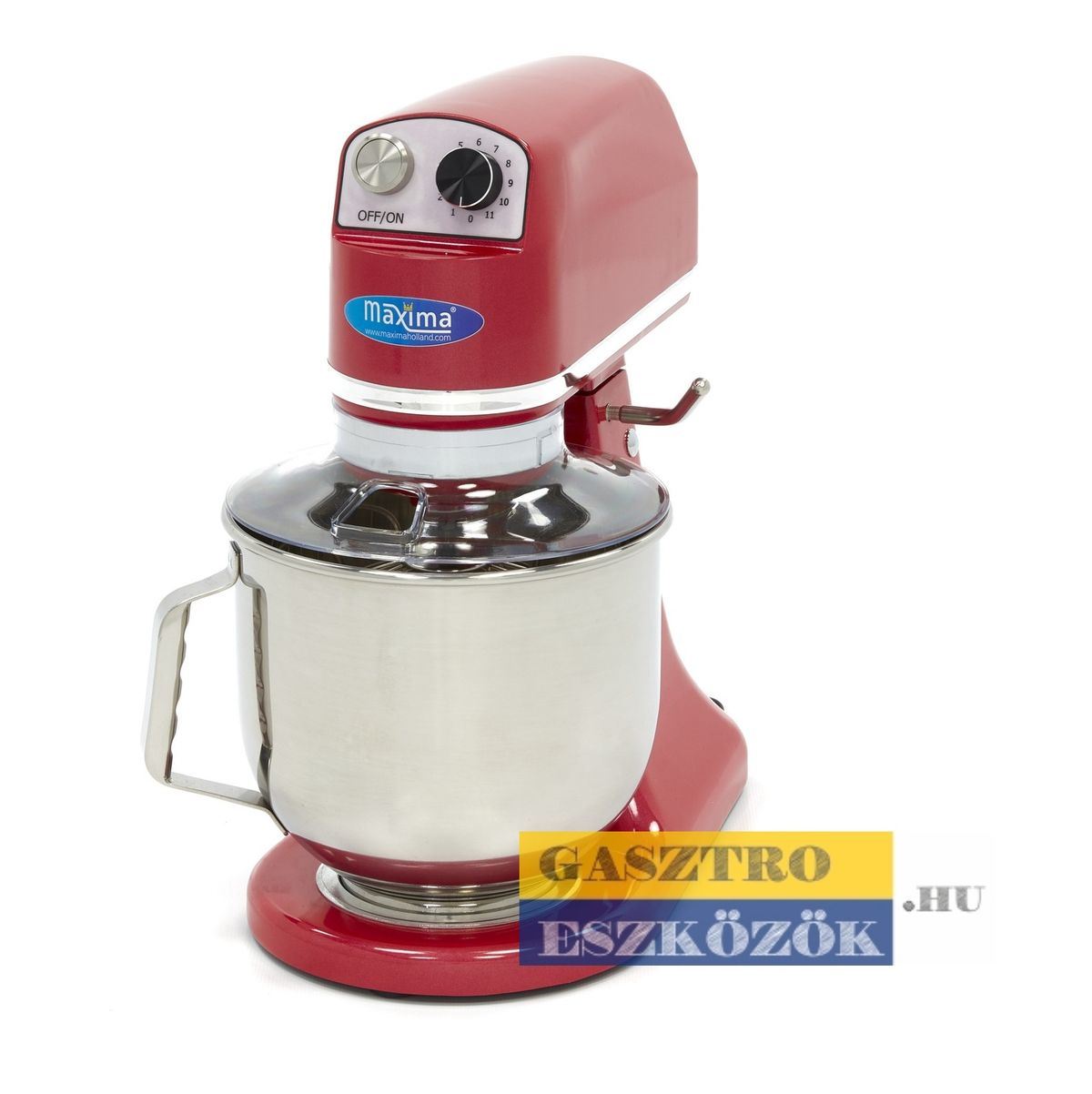 Maxima MPM 7 liter planetáris mixer - málnavörös