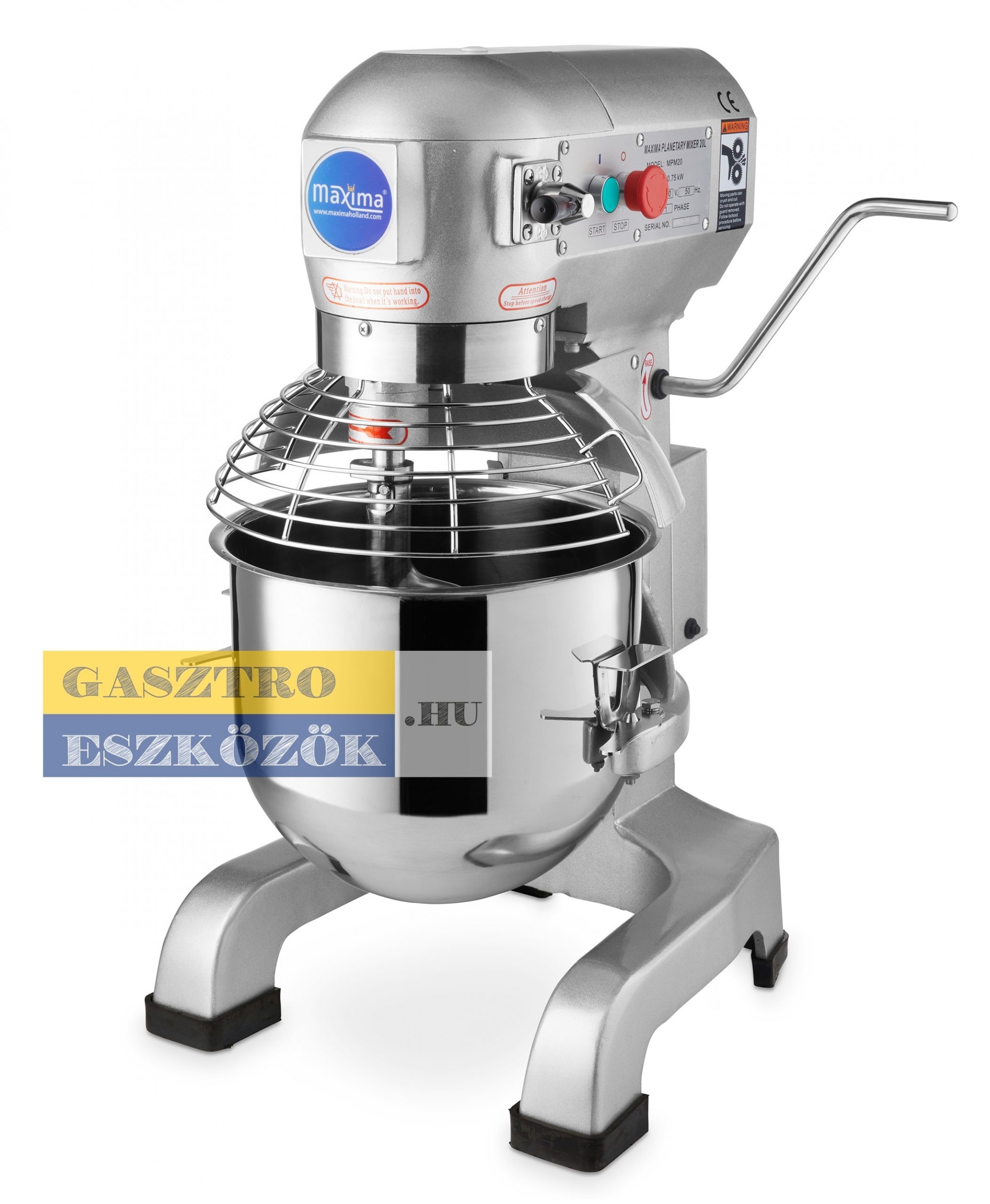 Maxima krémkeverő-habverő-dagasztógép 20 liter planetáris mixer