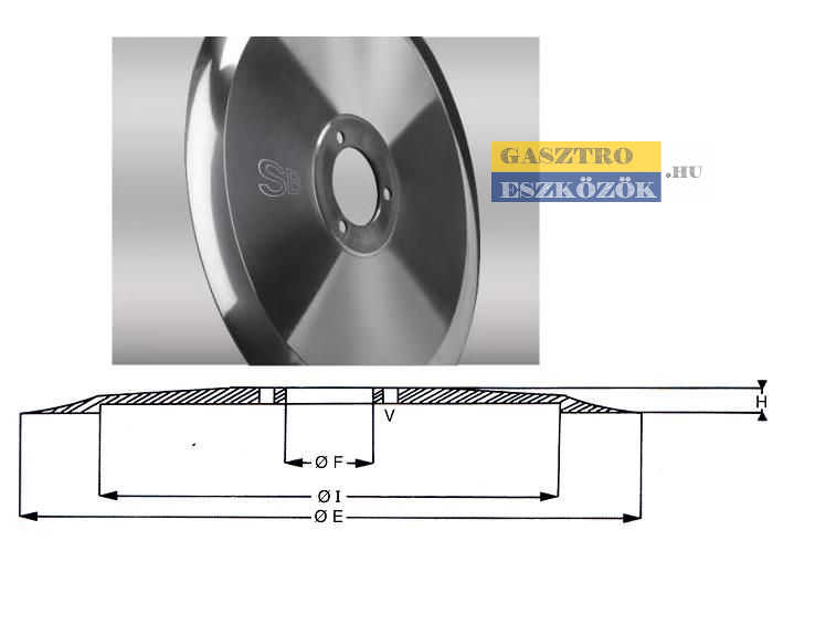 Teflonozott 250 mm-es kés sajthoz, különböző szeletelő gépekhez