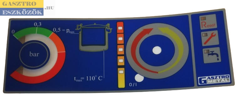 Kezelő fólia GLR-102-152 GLF-202-302 gázos üstökhöz